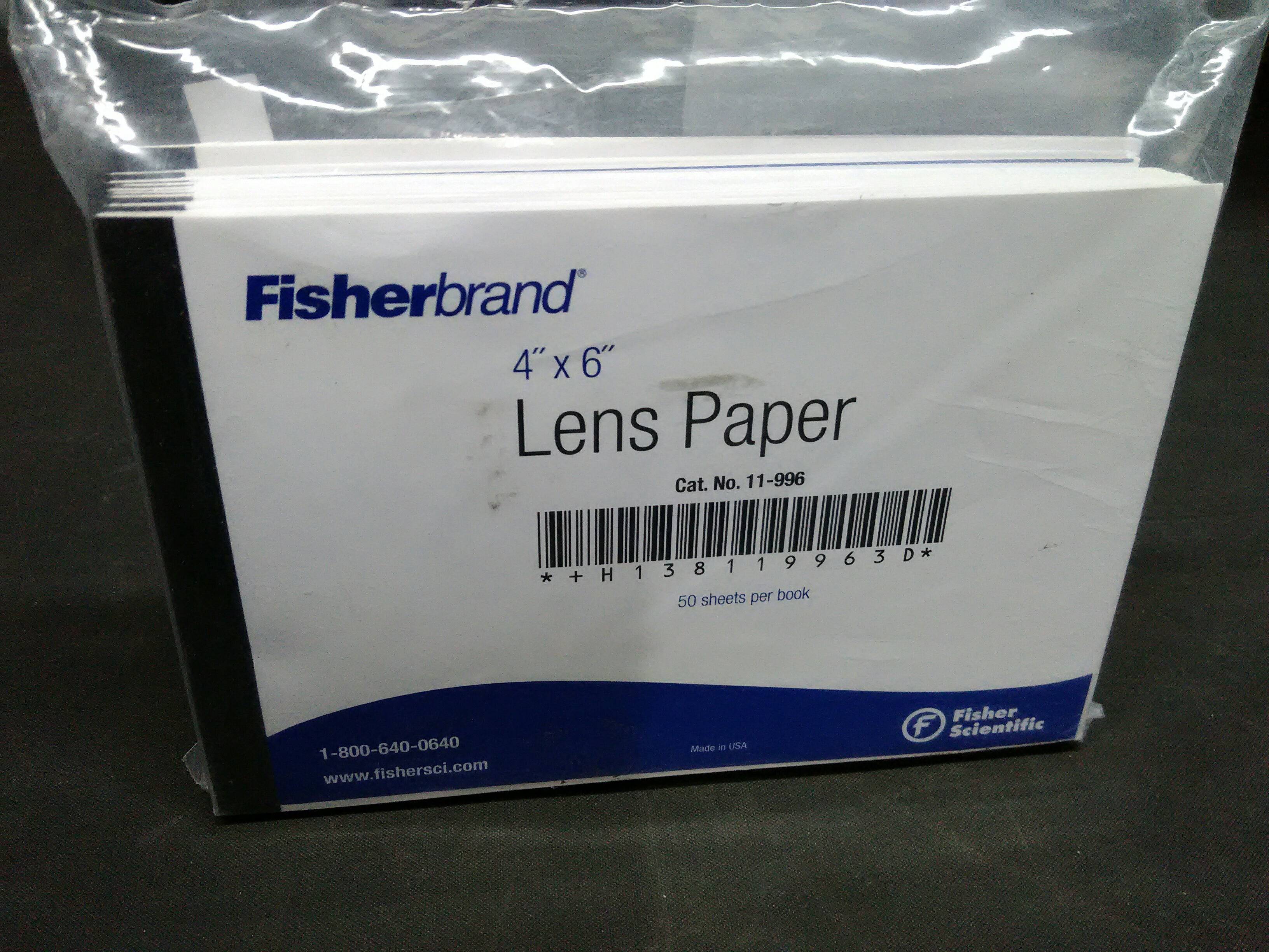Lens Paper, 4 x 6, Book of 50