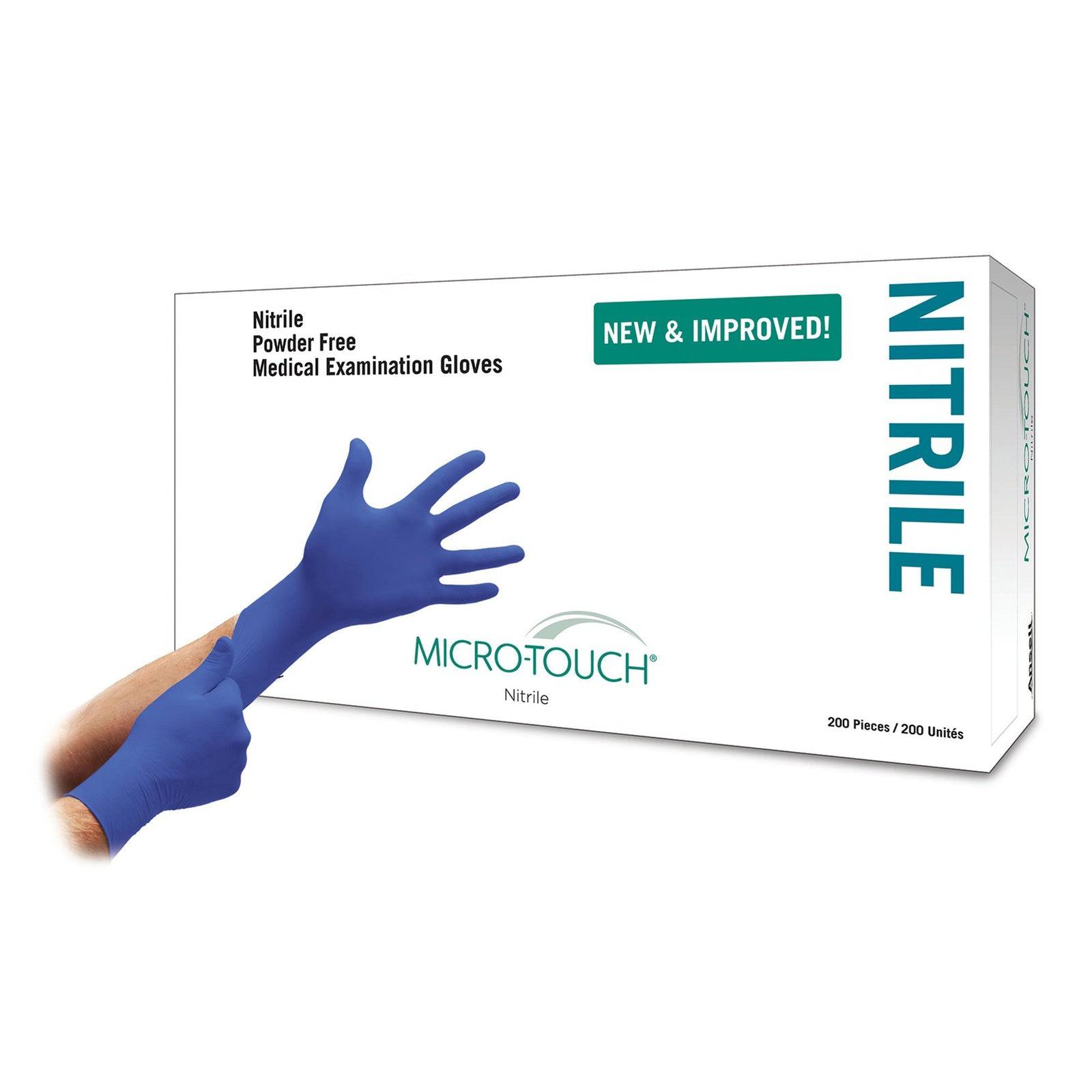 Ansell 6034304 X-Large Micro-Touch Powder-Free Thin Nitrile Synthetic E (Box of 200)