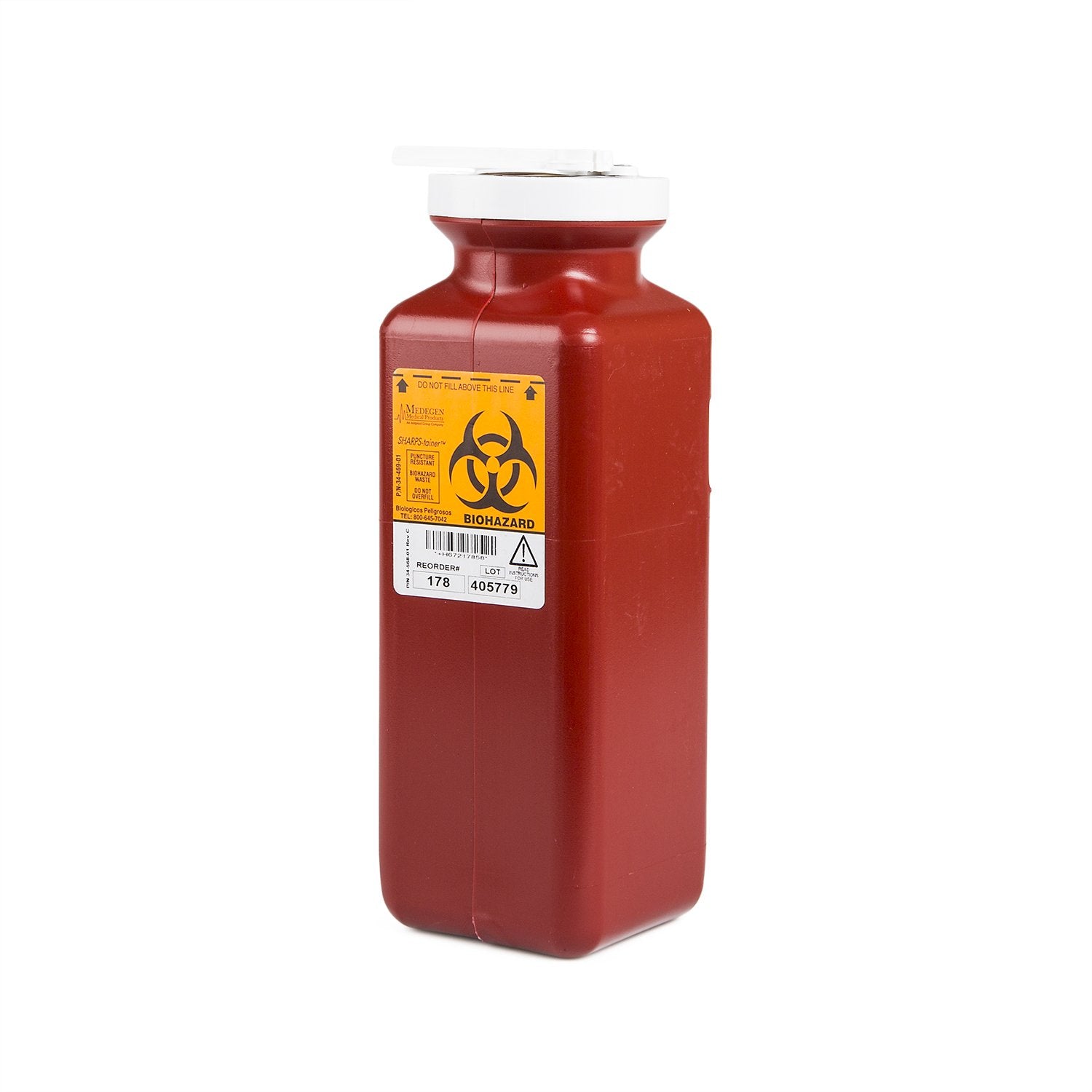 MEDEGEN 178 MEDEG Sharps: 1.7Qt Btl Red 20/Cs