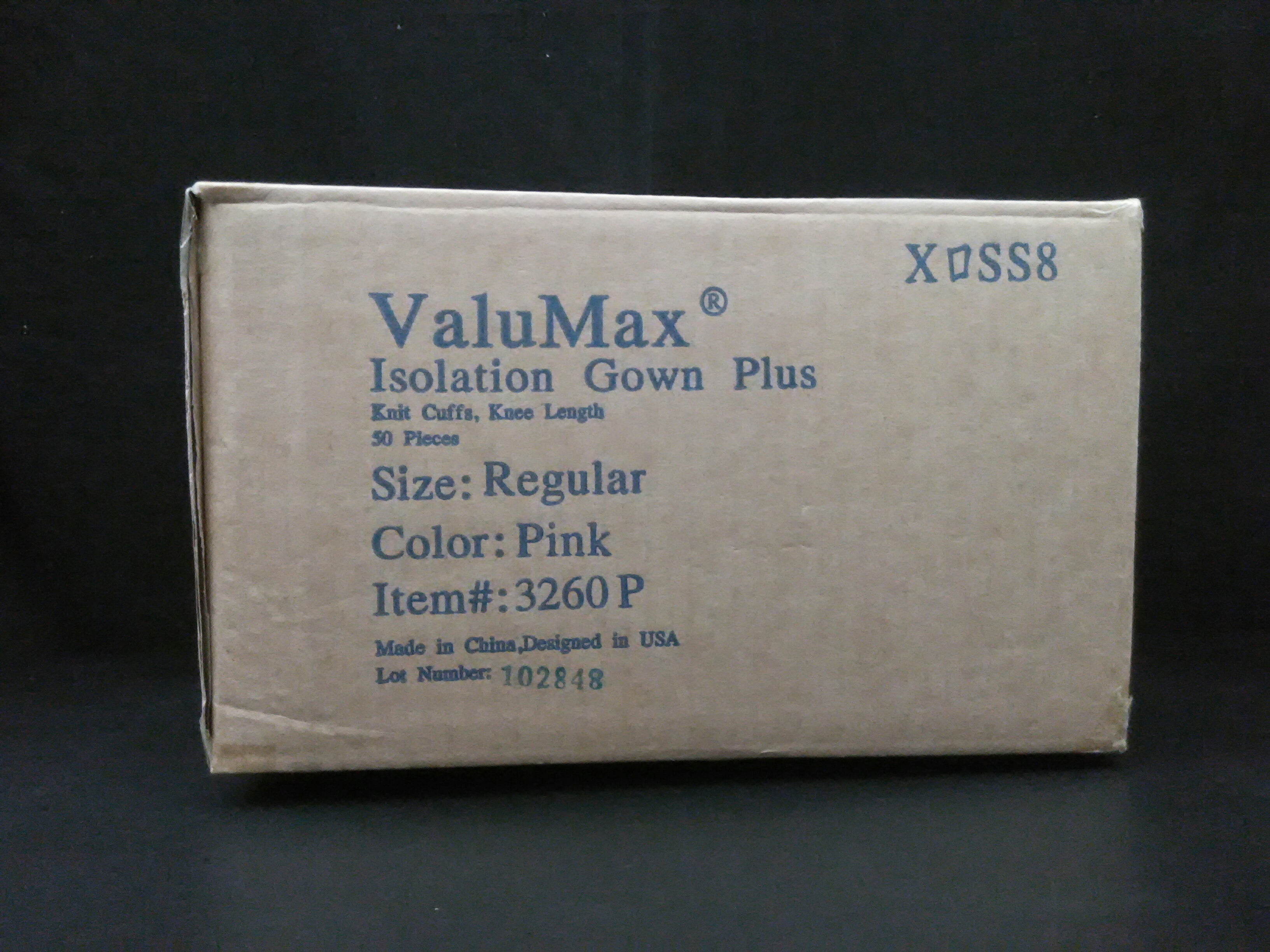 VALUMAX 3260P ISOLATION GOWN KNIT CUFFS