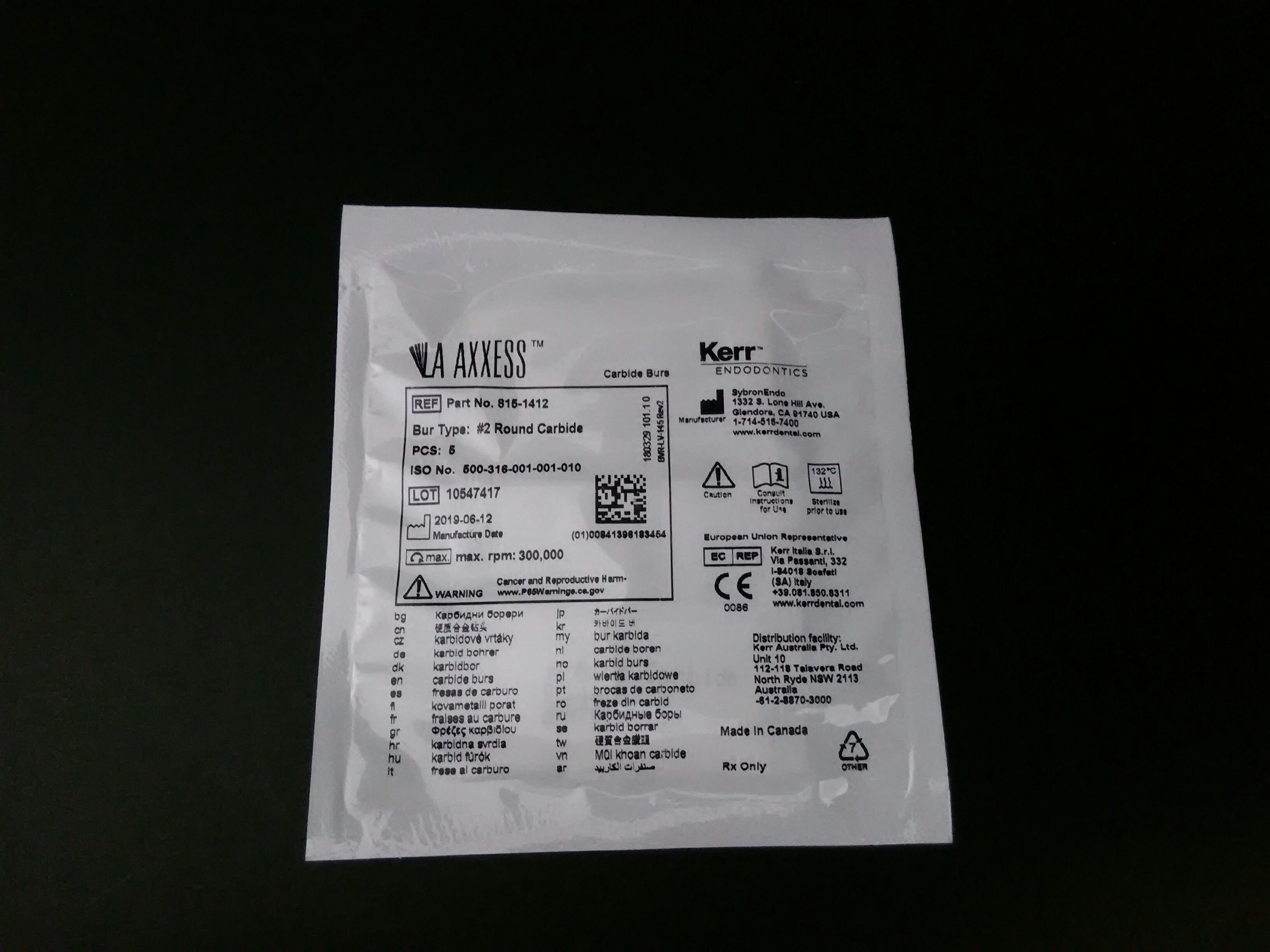 SYBRONENDO 815-1412 LA AXXESS RND CARBIDE BUR