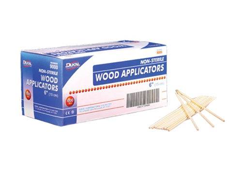 Dukal 9000 Non-Sterile, Wood Applicators, 6