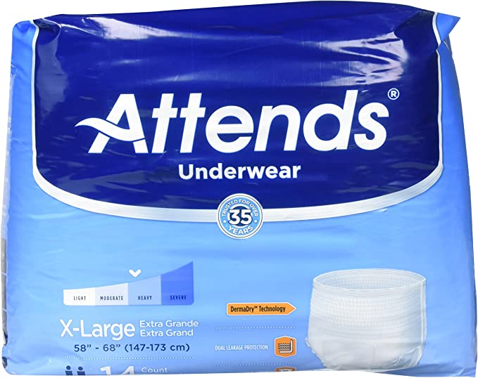 Attends AP0740 Underwear Extra Absorbency, X-Large - 14 count