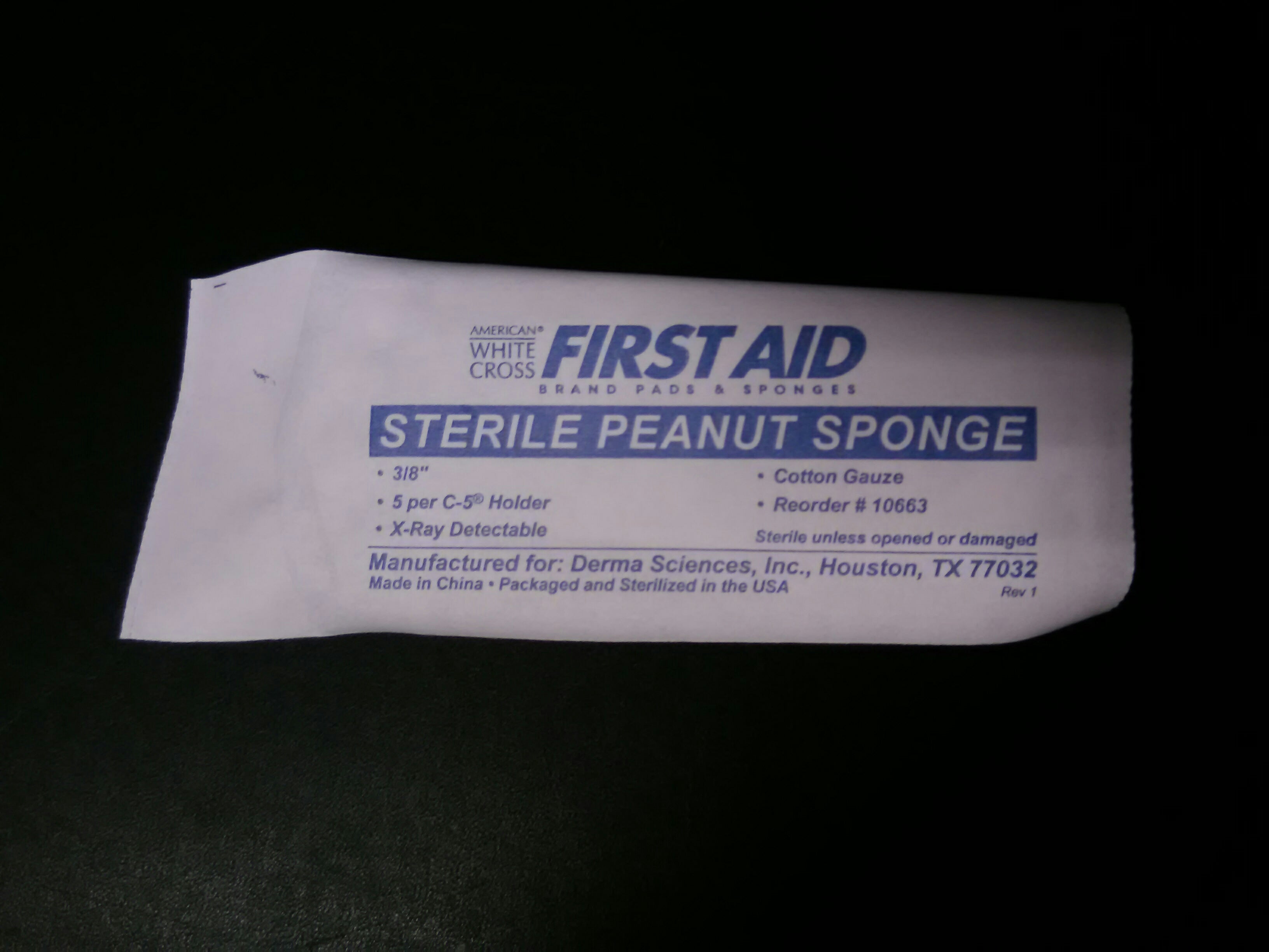 DUKAL 10663 Peanut Sponges, 3/8