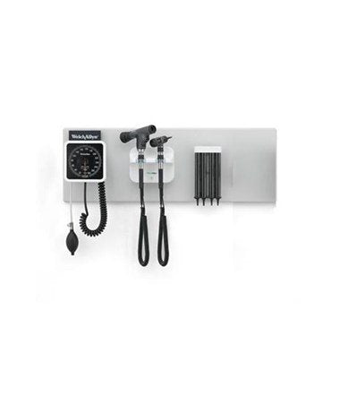 * Welch Allyn 77792-M Integrated Wall System Wall Transformer, Coaxial Ophthalmoscope, Diagnostic Macroview Otoscope Kleenspec Dispenser Wall Aneroid