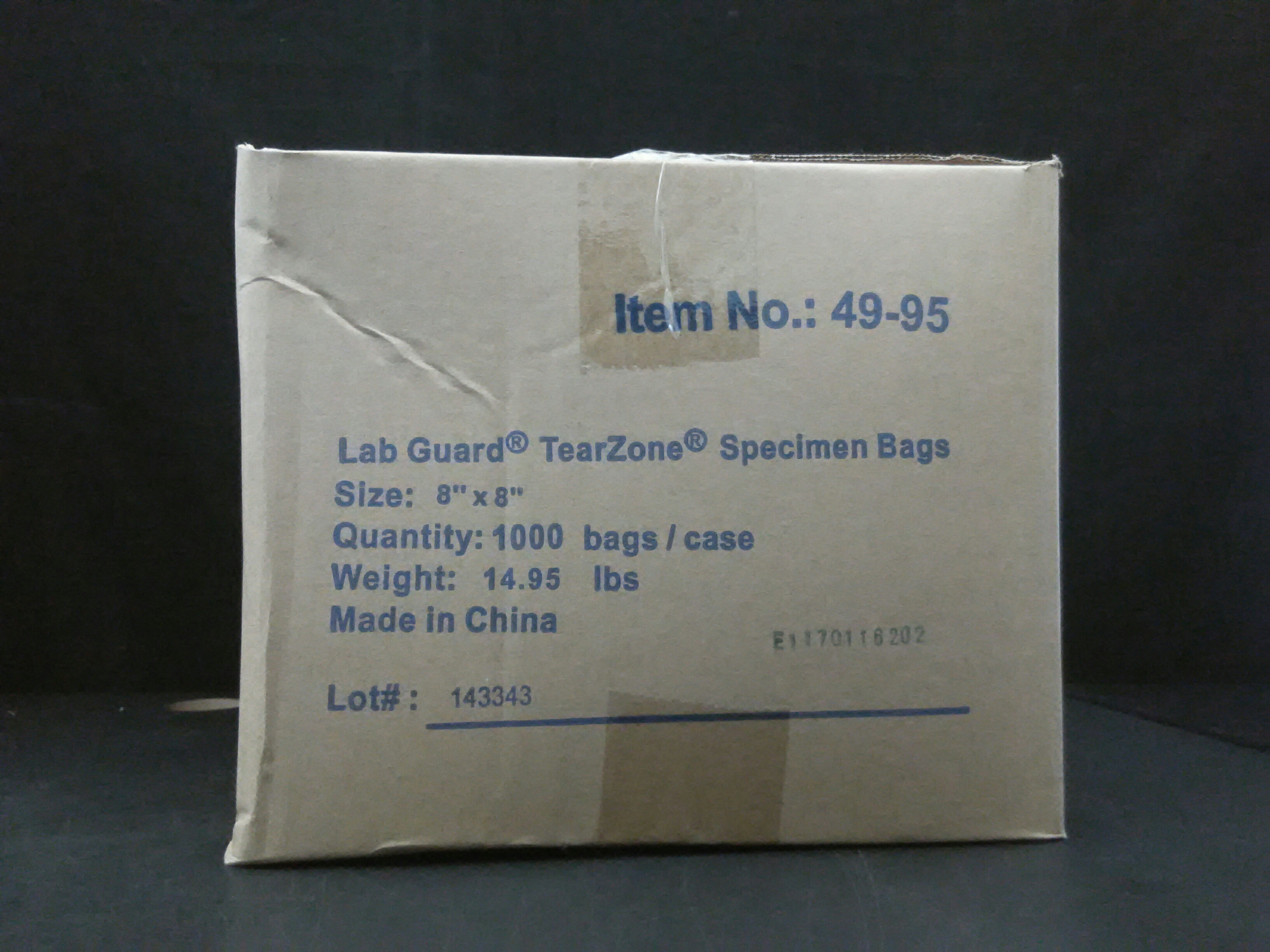 MEDEGEN 49-95 Bag: STB 8X8 clr 2.0ml 1000/cs