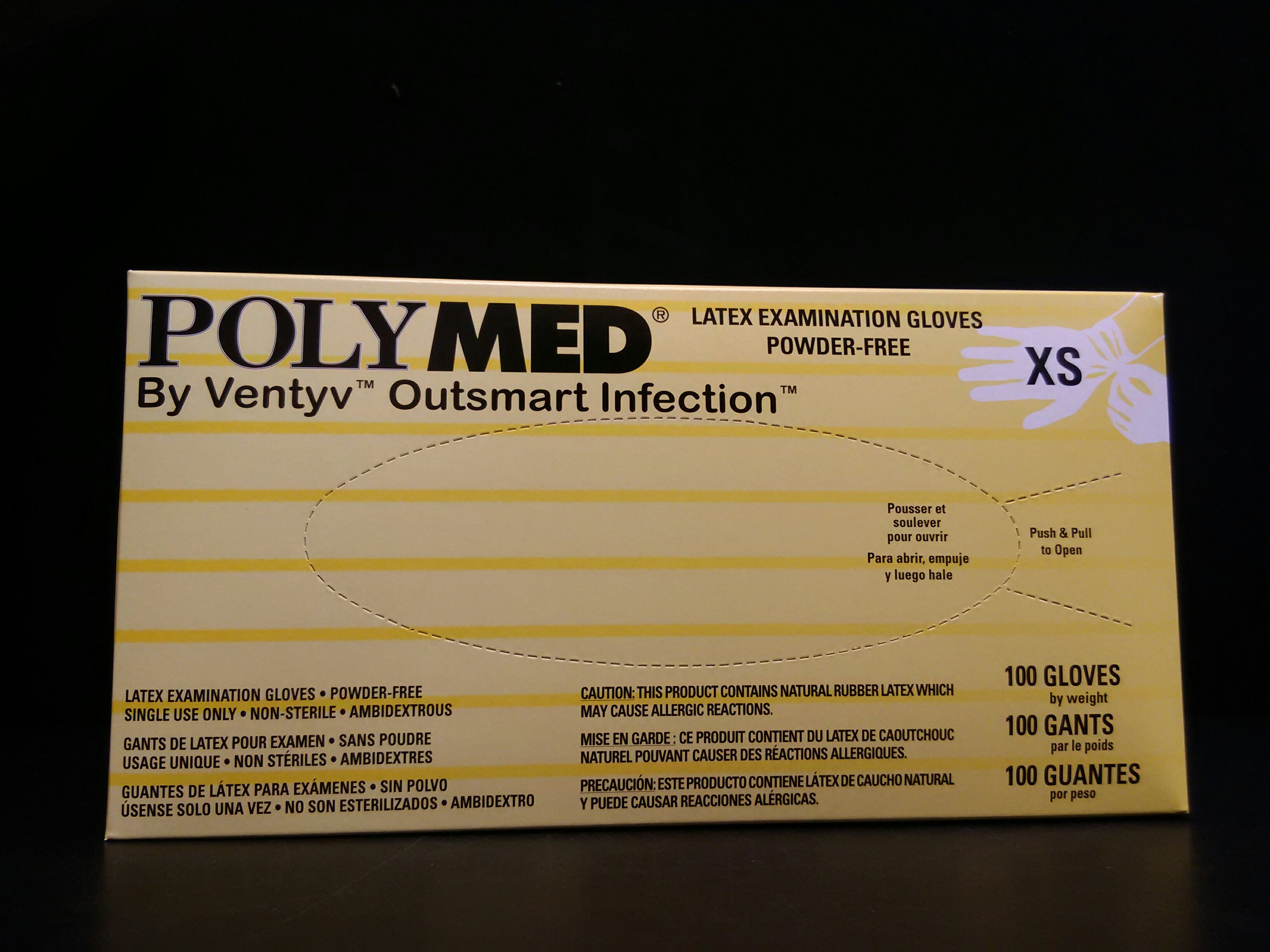 SEMPERMED LATEX EXAMINATION GLOVES PM101 X-Small 5 - 5 1/2 100/box