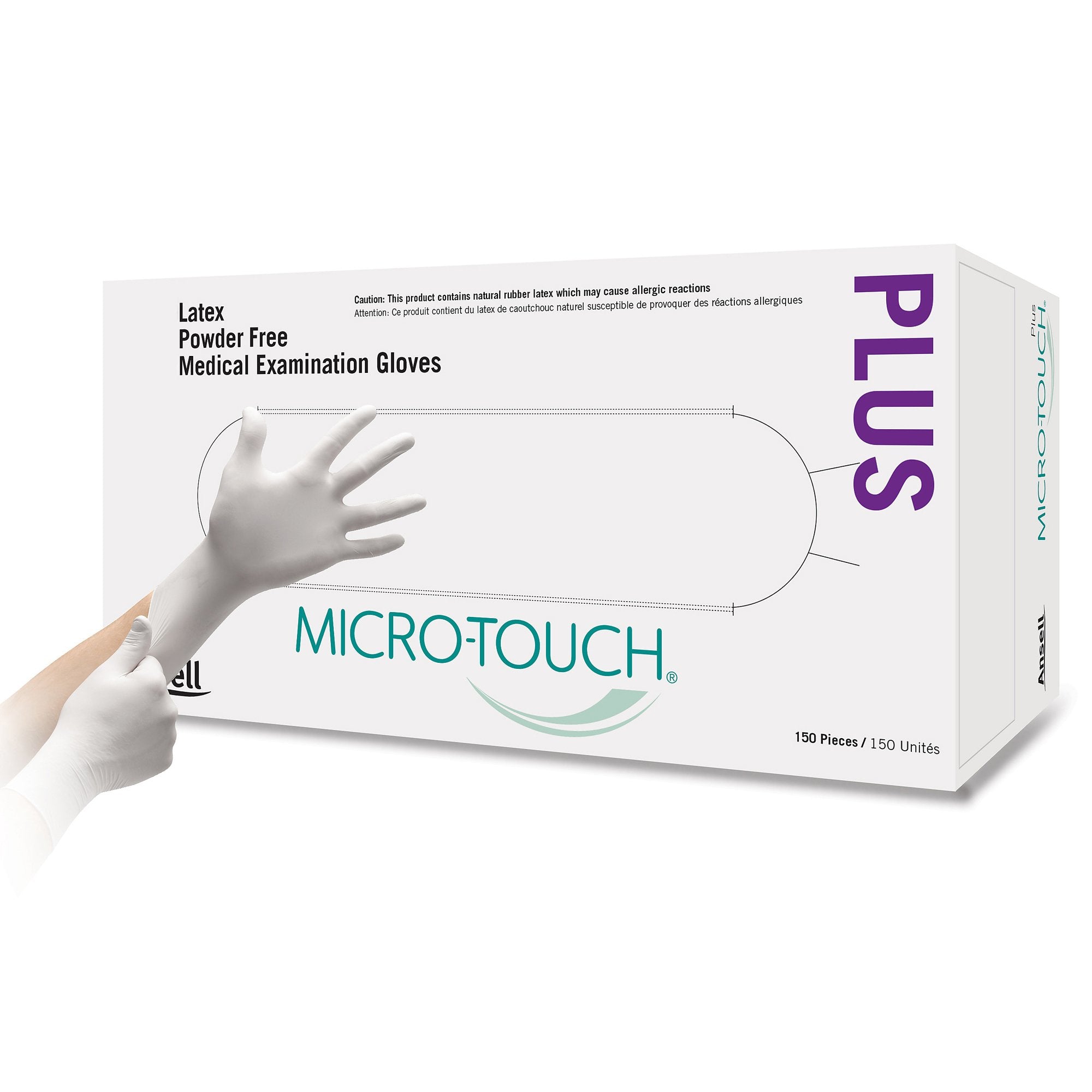 ANSELL 6015300 Micro-Touch??? Plus Powder-Free Latex Exam Gloves St