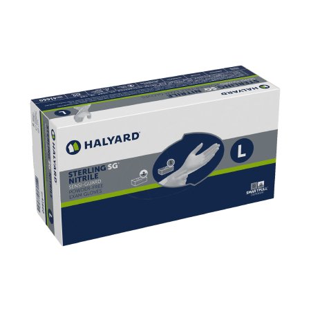 HALYARD Sterling SG Nitrile Powder-Free Exam Gloves, 3.7 mil, 9.5