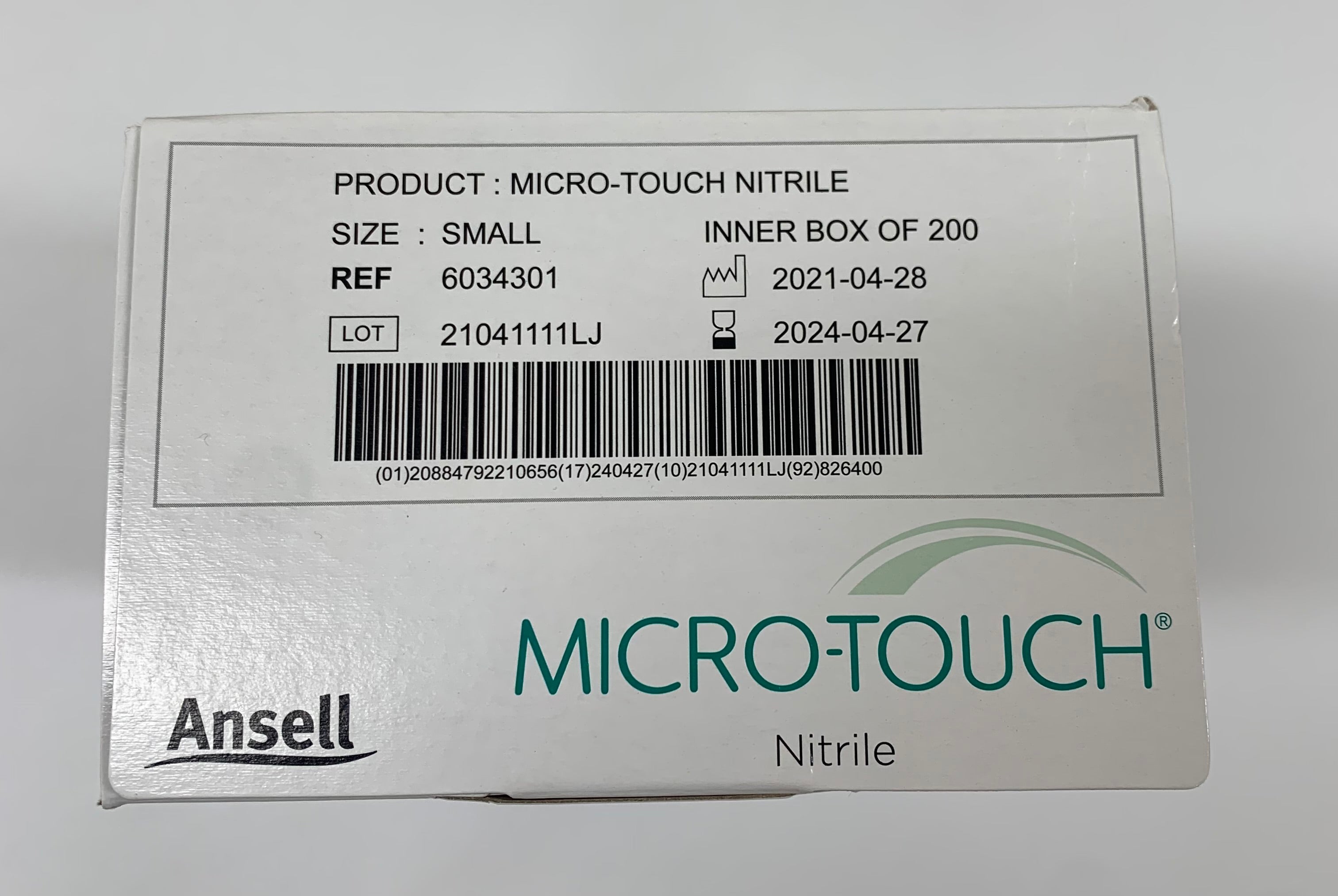 Ansell 6034301 Micro-Touch Gloves - Powder-Free Thin Nitrile Synthetic, Small, 200 per Box