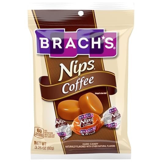 Brach's Coffee Nips Candies Peg, 3.25 oz