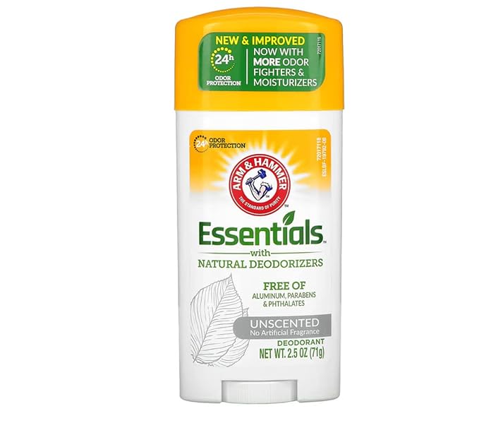Arm & Hammer Essentials Natural Deodorant, Unscented 2.5oz