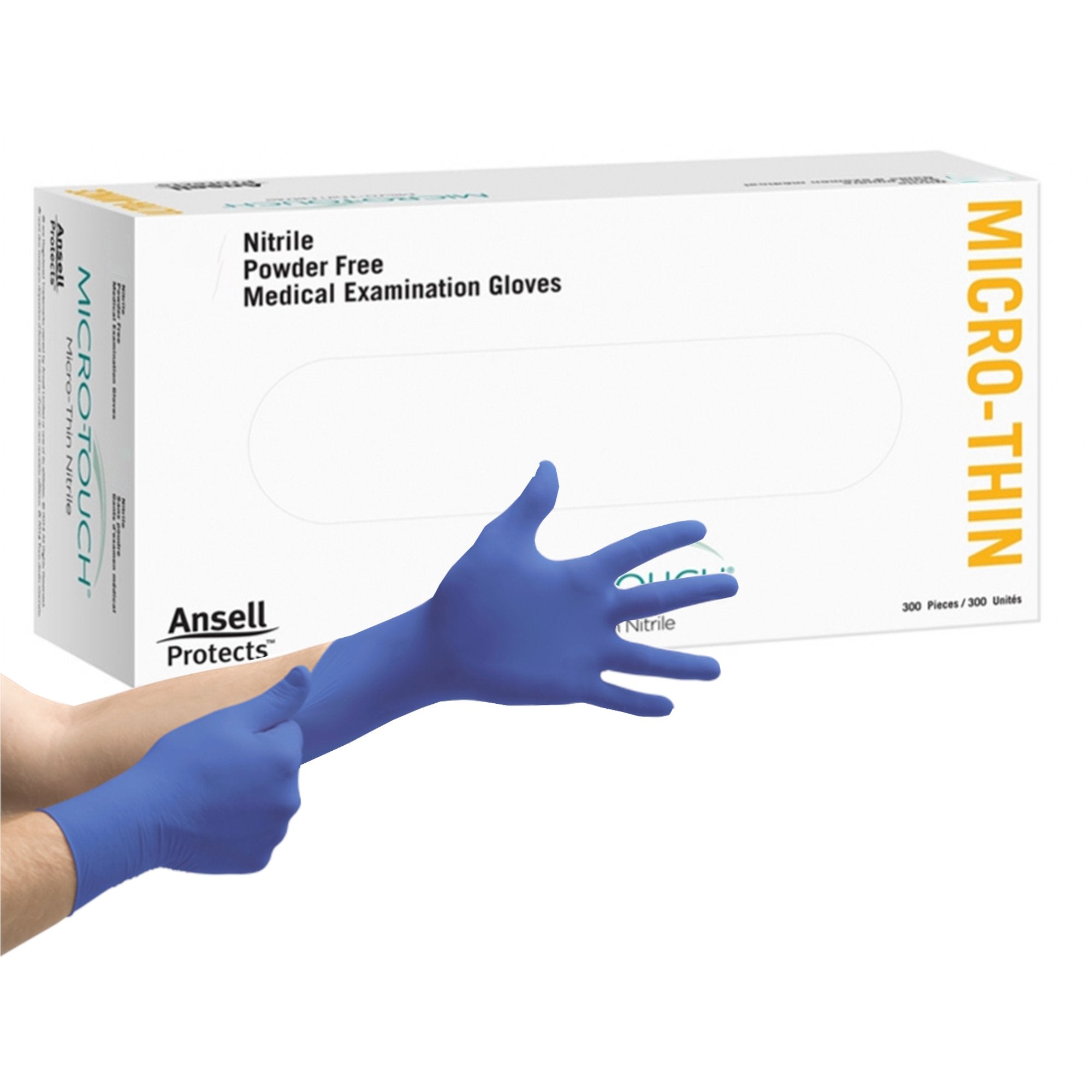 Ansell #6034312 Exam Glove Micro-Touch® Micro-Thin Medium NonSterile Nitrile 300/bx