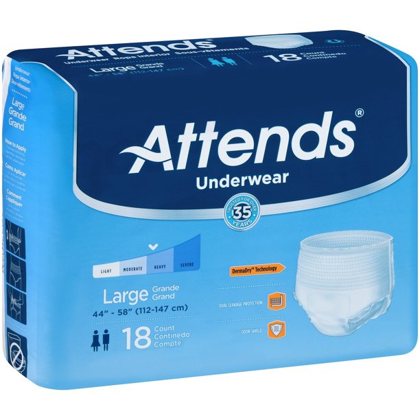 Attends Underwear Large Extra Absorbency 18 Count AP0730
