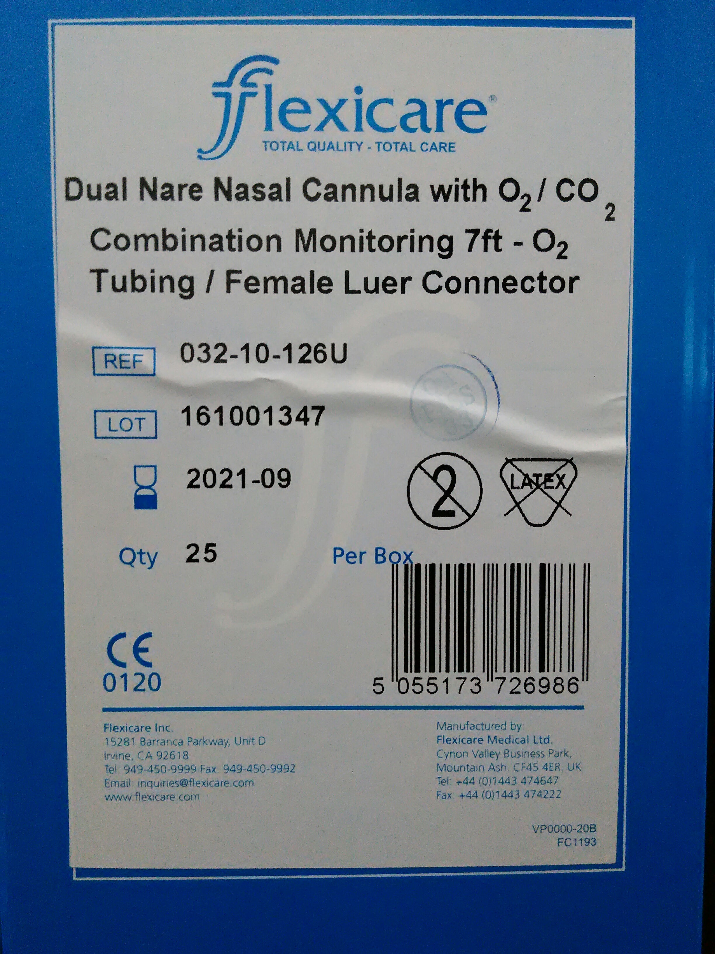 TRI-ANIM 329-032-10-126UE CANNULA,DUAL NARE W/7FT FMLE LUER LOCK