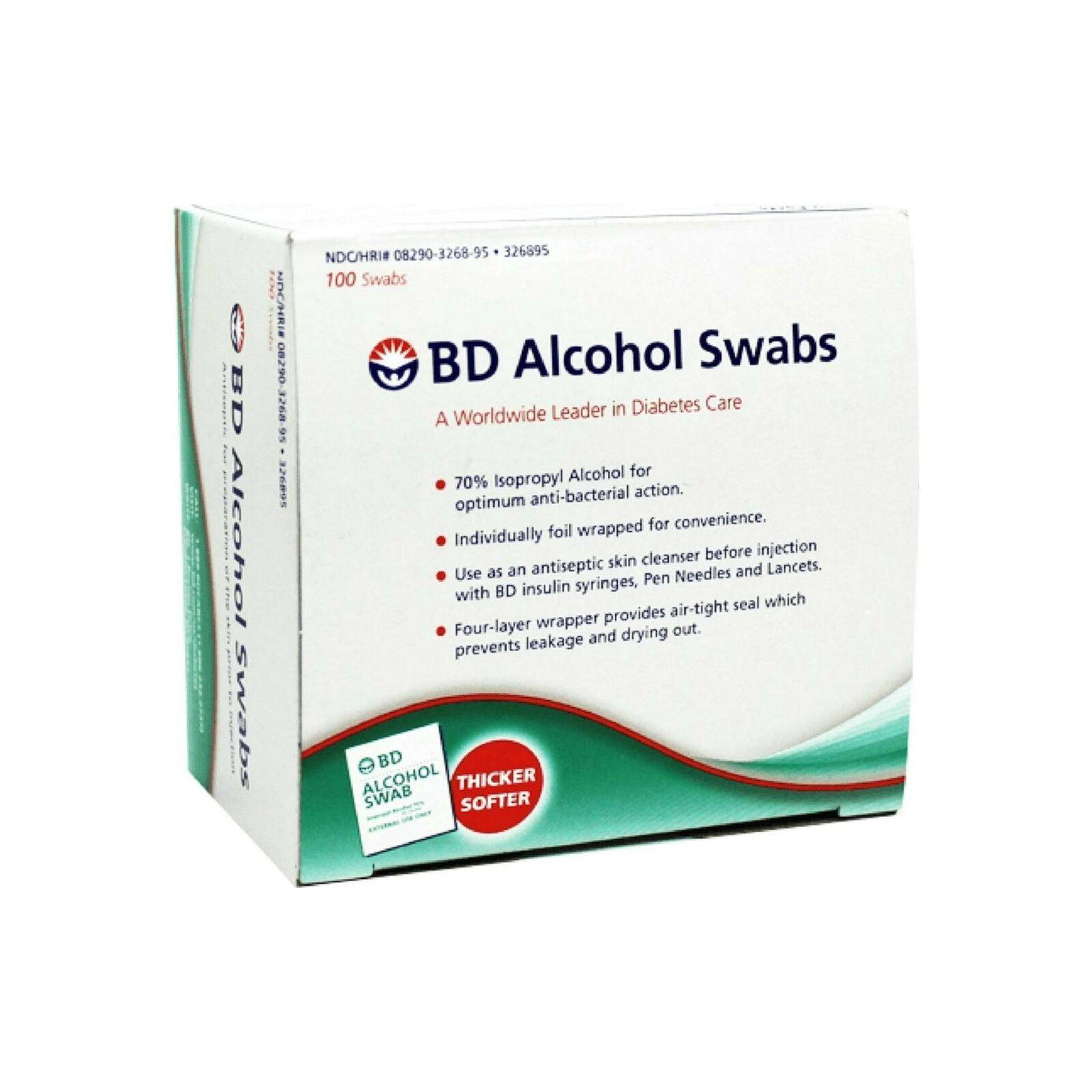 BECTON DICKINSON SWABS ALCOHOL 326895