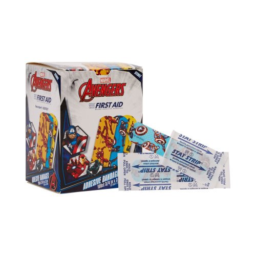 Dukal 1087837 Avengers Captain America & Ironman Adhesive Bandage, 3/4