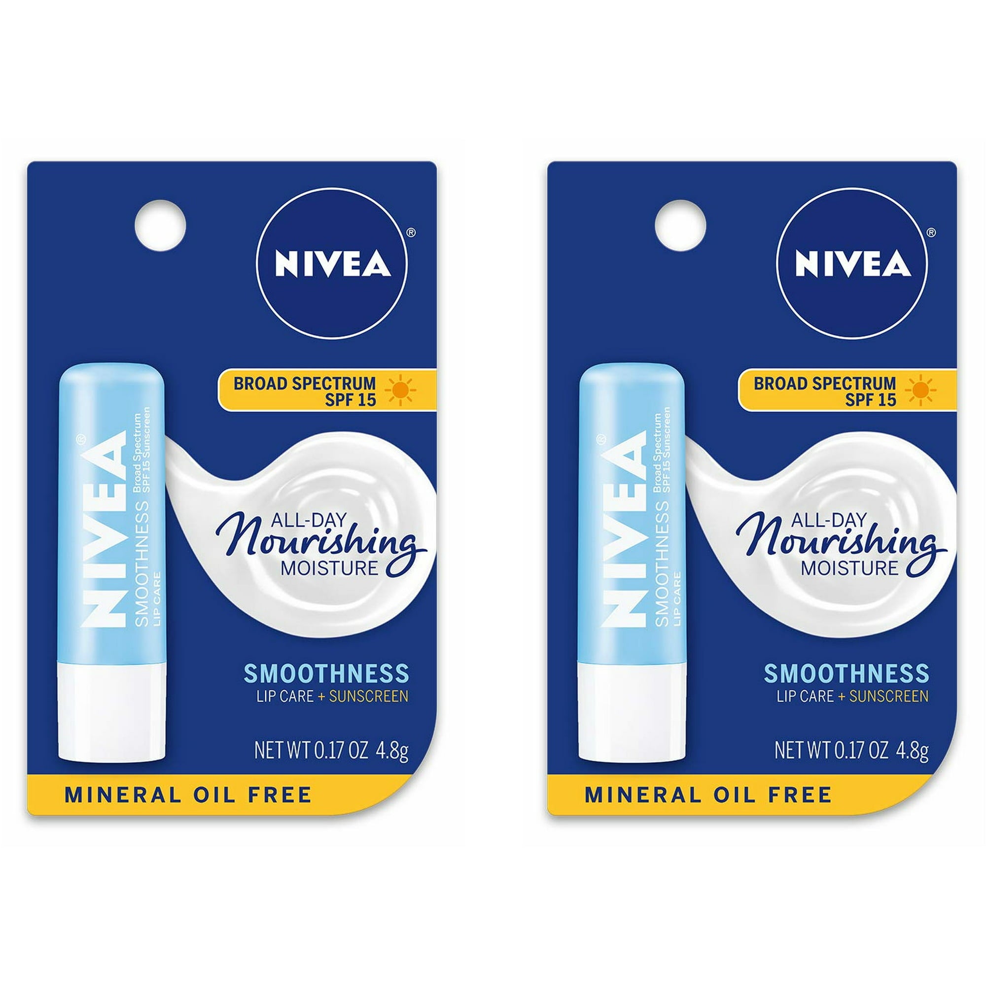 NIVEA NIV-83800 Smoothness Lip Care SPF 15 0.17 oz (Pack of 2)