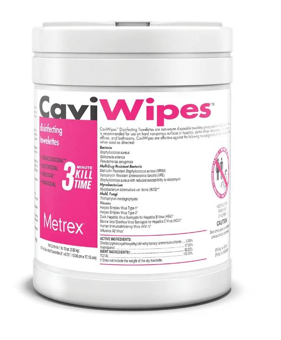 CaviWipes 13-1100 Disposable Germicidal Cleaner & Healthcare Disinfecting Wipes, 160 Count (Pack of 12)