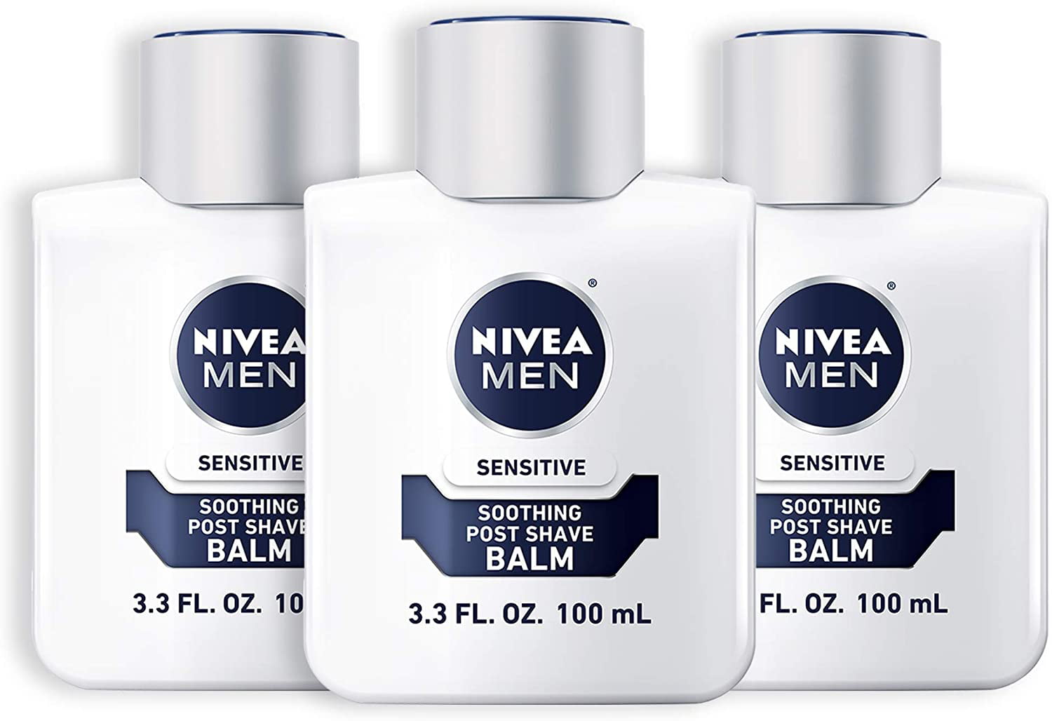 NIVEA MEN13063 Sensitive Post Shave Balm, 3.3 Fl Oz Bottle. (Pack of 3)