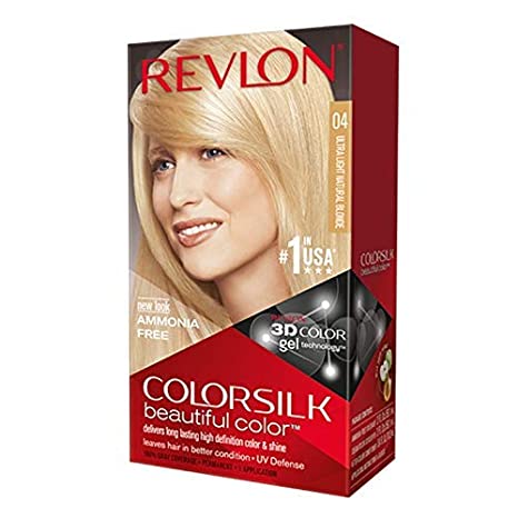 Revlon ColorSilk Beautiful Permanent Color Ultra Light Natural Blonde #04 (Pack of 6)
