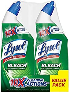 Lysol LYS-80142 Complete Clean Toilet Bowl Cleaner with Bleach, 24 Ounce (Pack of 2)