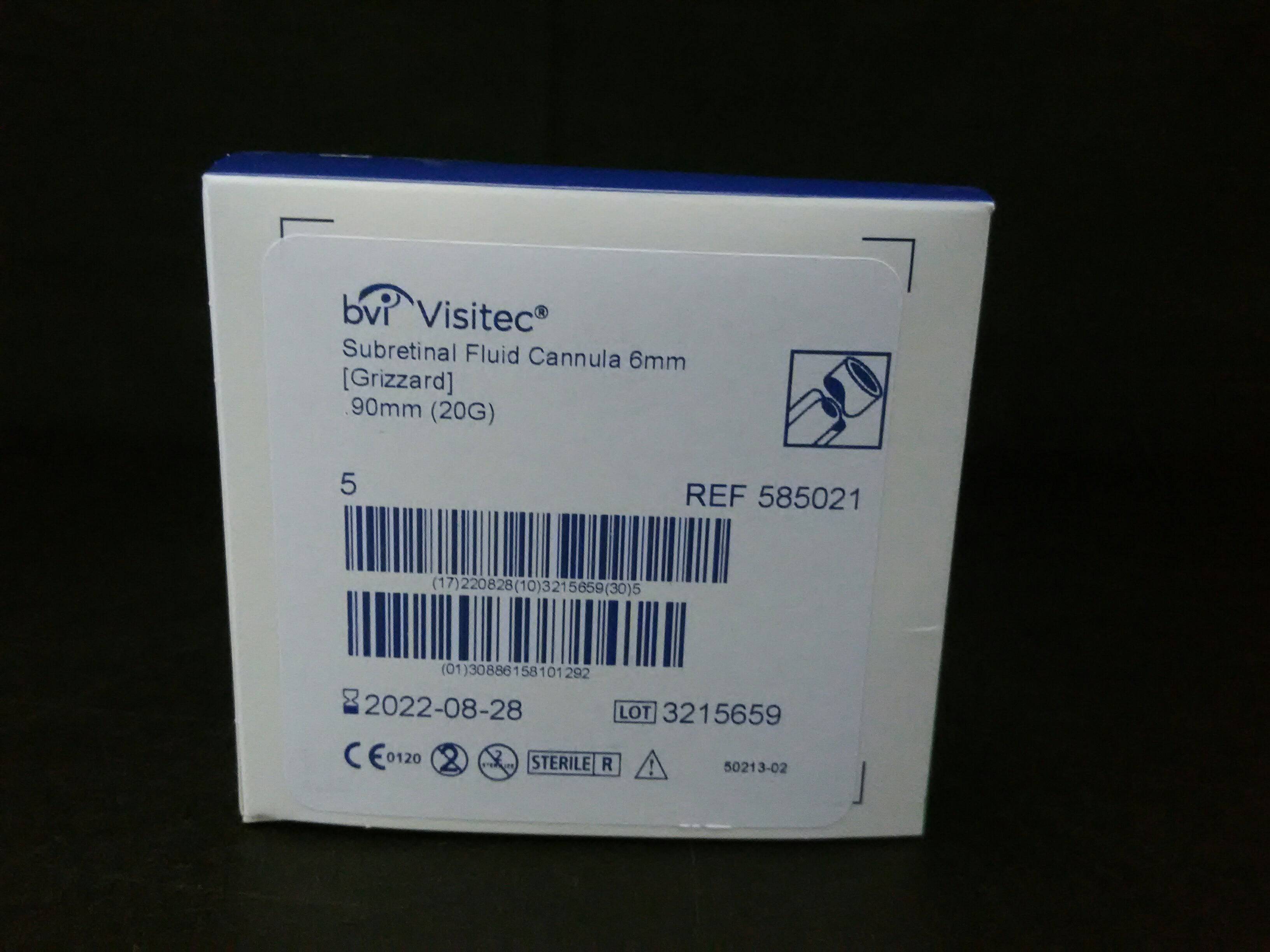 BEAVER-VISITEC 585021 CANNULA 20G 6MM SUBRETINAL, 5/CS GRIZZAR