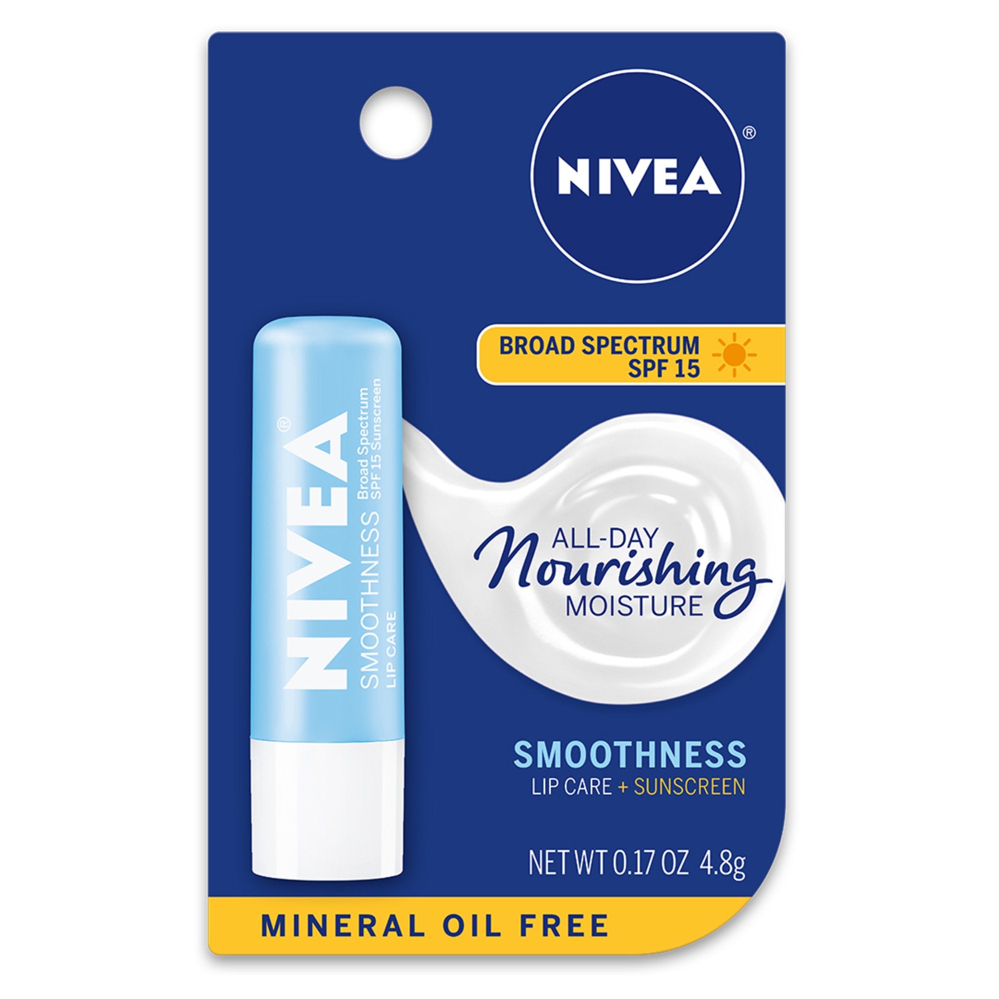 NIVEA NIV-83800 Smoothness Lip Care SPF 15 0.17 oz (Pack of 5)