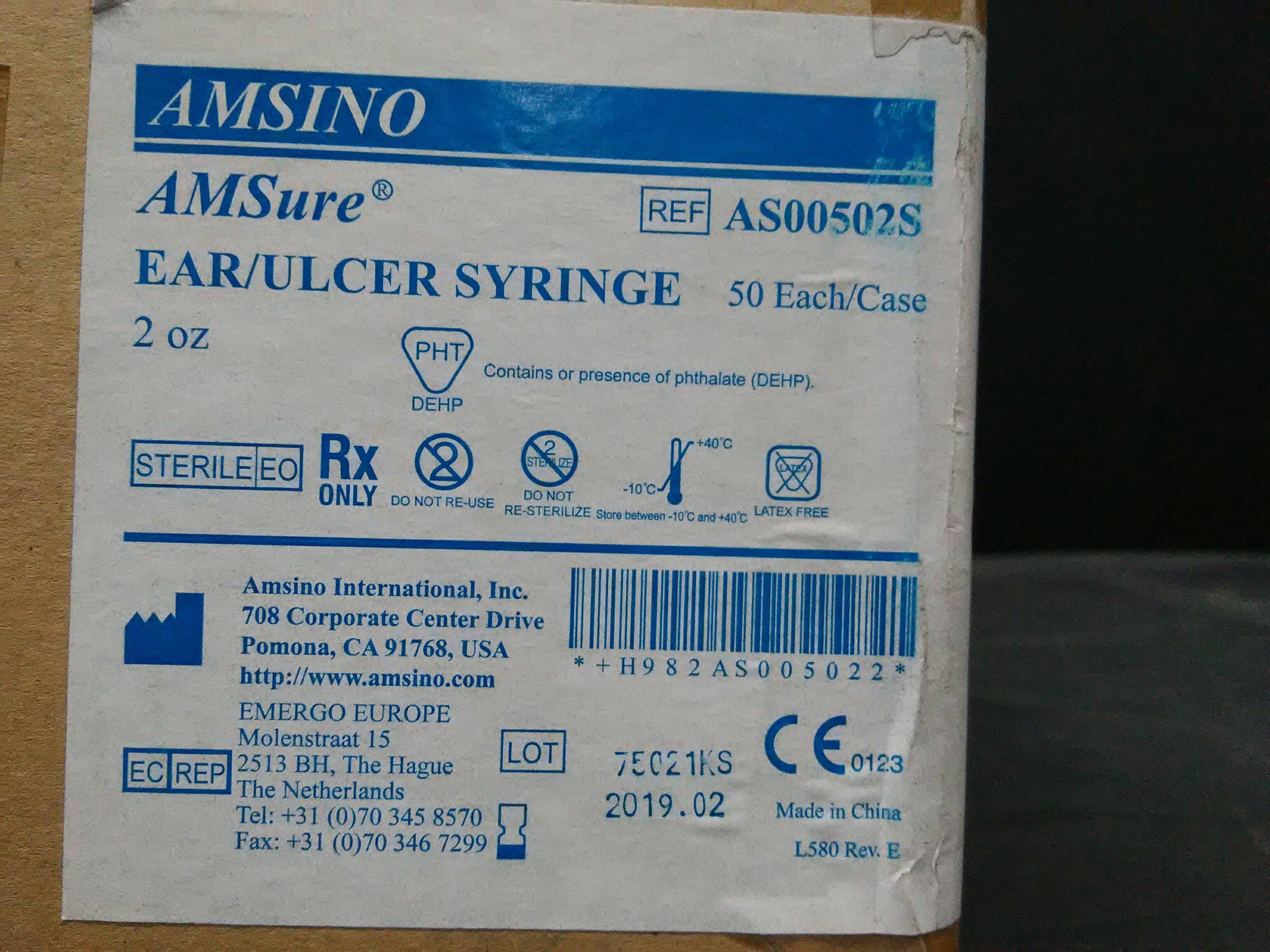 SYRINGE, EAR/ULCER STR LF 2OZ (50/CS)