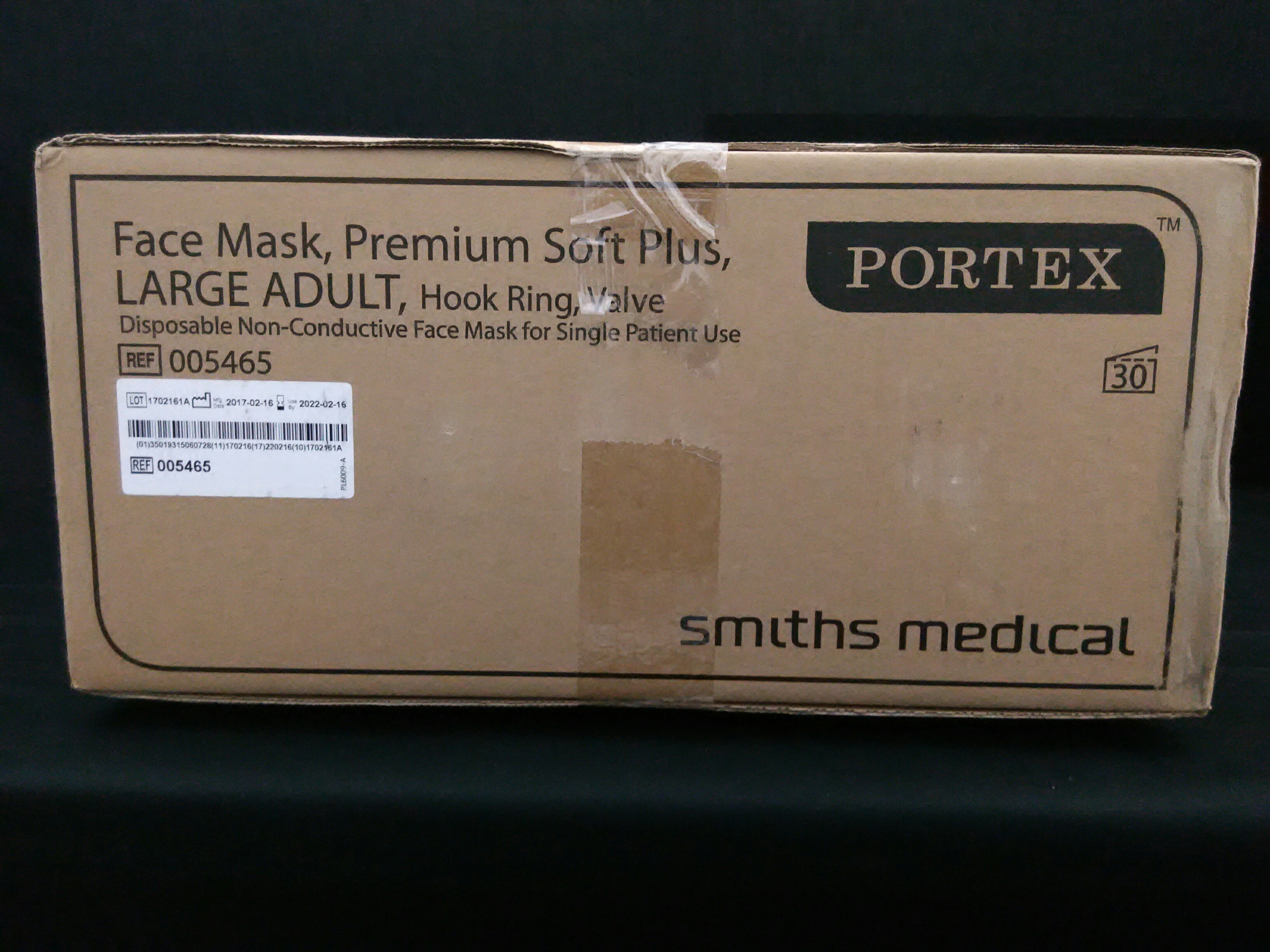 SMITHS MEDICAL / JELCO 5465 Premium Anesthesia Face Mask-infi valve, soft crus