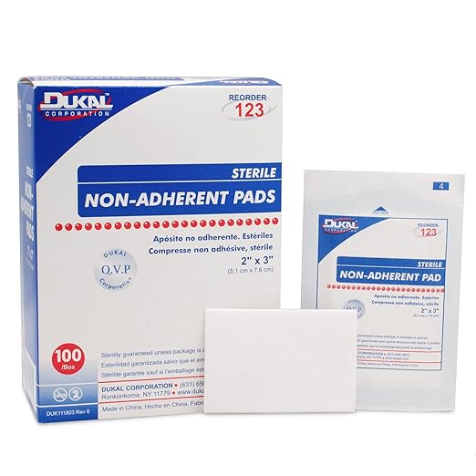 DUKAL 123dukal Sterile, Non-Adherent Pad, 2