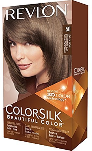 Revlon REV-95506 ColorSilk Hair Color, 50 Light Ash Brown 1 ea (Pack of 12)