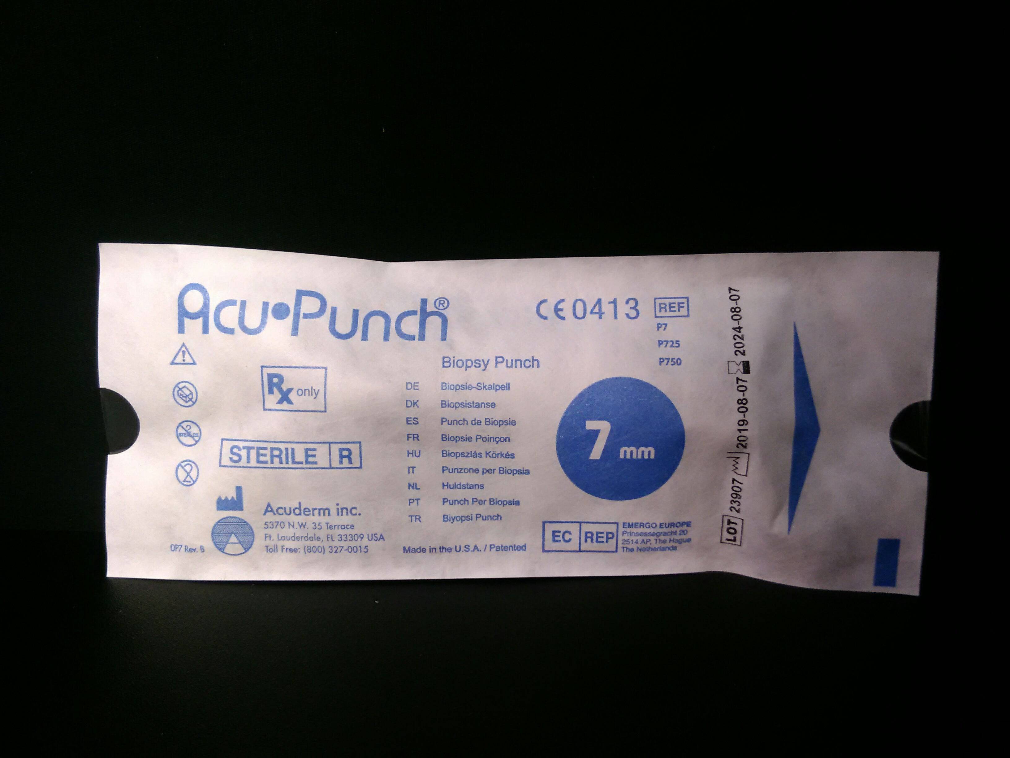 ACUDERM P750 PUNCH ACU-PUNCH 7MM