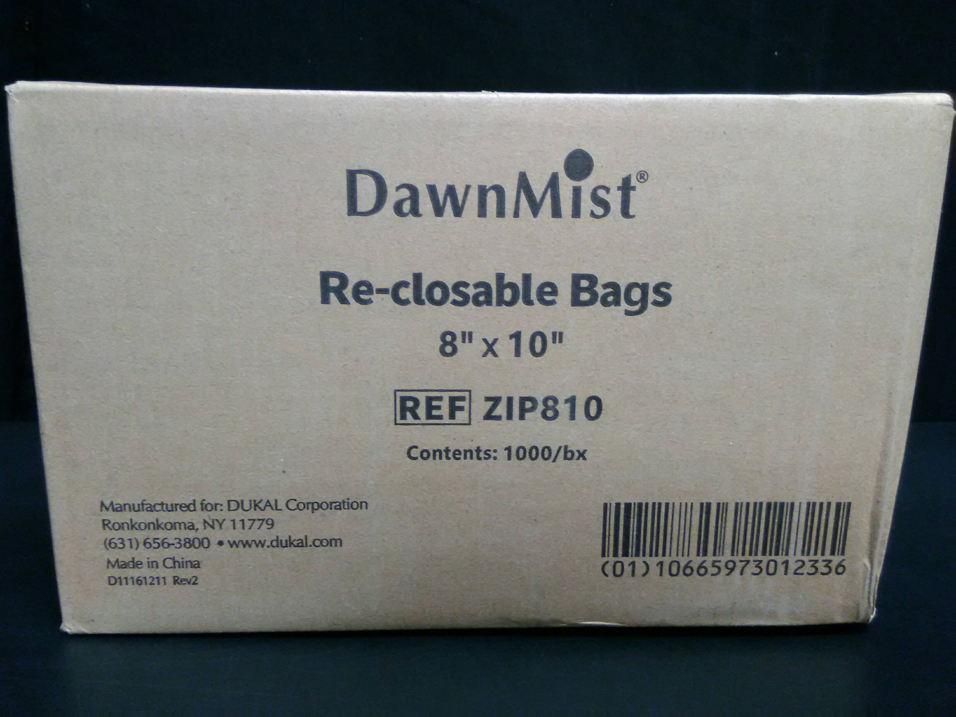 DONOVAN Zip810 BAG, 8'' X 10'' RECLOSABLE.