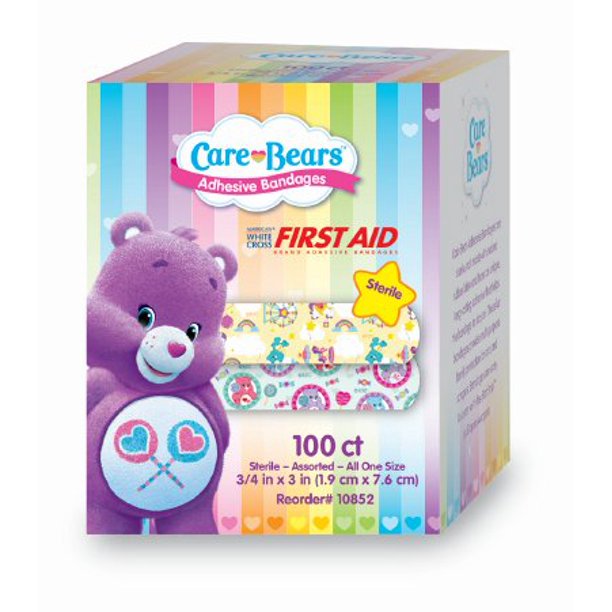 DUKAL 10852 Care Bears Adhesive Strip 3/4 X 3 Inch Plastic Rectangle (100/BX)