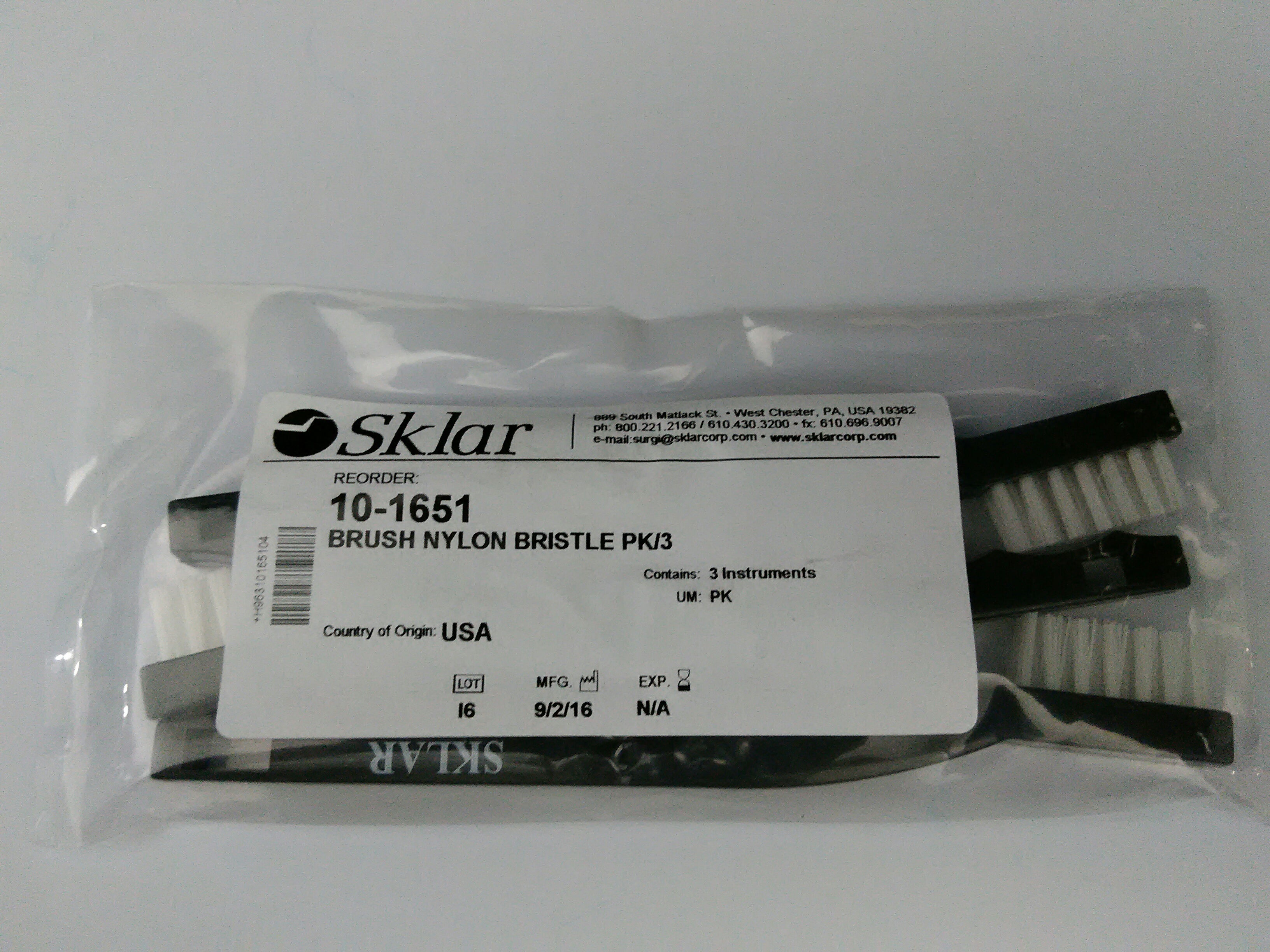 SKLAR 10-1651 BRUSH INST CLEAN NYLON 7-3/