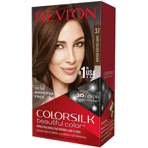 Revlon Colorsilk Dark Golden Brown #37 4.4 oz (Pack of 2)