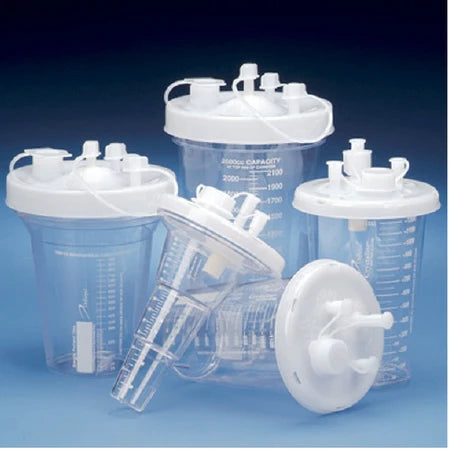 Deroyal Suction Canister Crystaline 1200 Ml Press On Lid - 71-3101