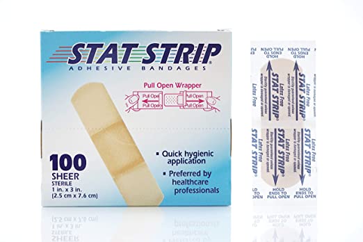 Dukal 15205 Stat Strip Adhesive Bandages Sheer Sterile 1