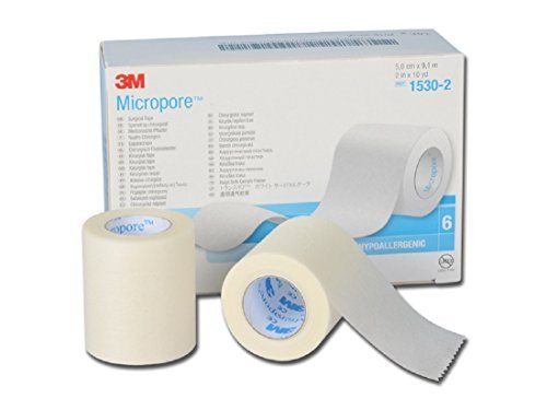 3M 1530-2 - Micropore Surgical Tape (50mm x 9.1m) (6 Units) (Value-Pack of 3)