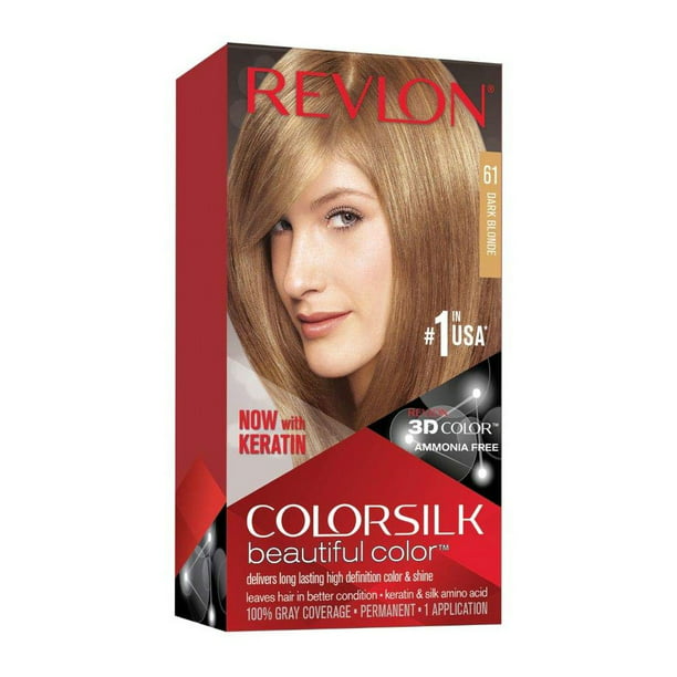 Revlon Colorsilk Beautiful Permanent Hair Color #61 Dark Blonde (Pack of 12)