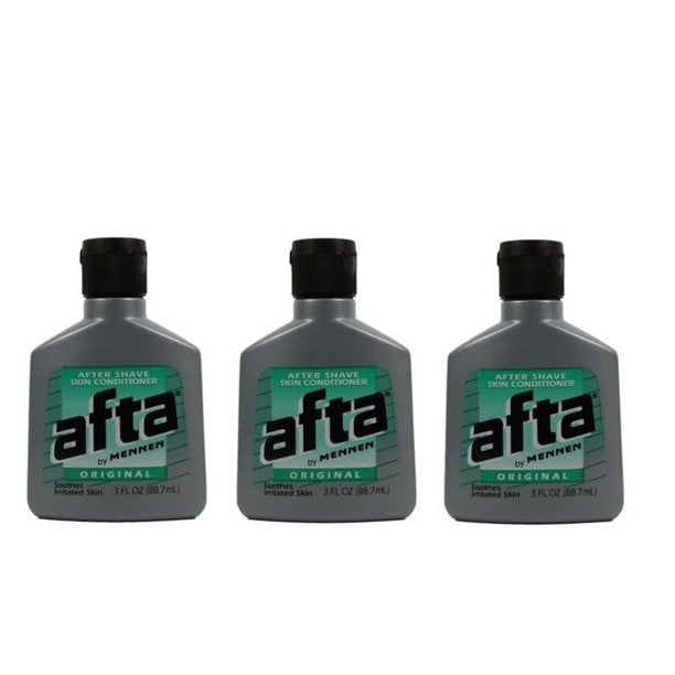 Afta Original After Shave Lotion with Skin Conditioner By Mennen 3 oz (3 Pack)