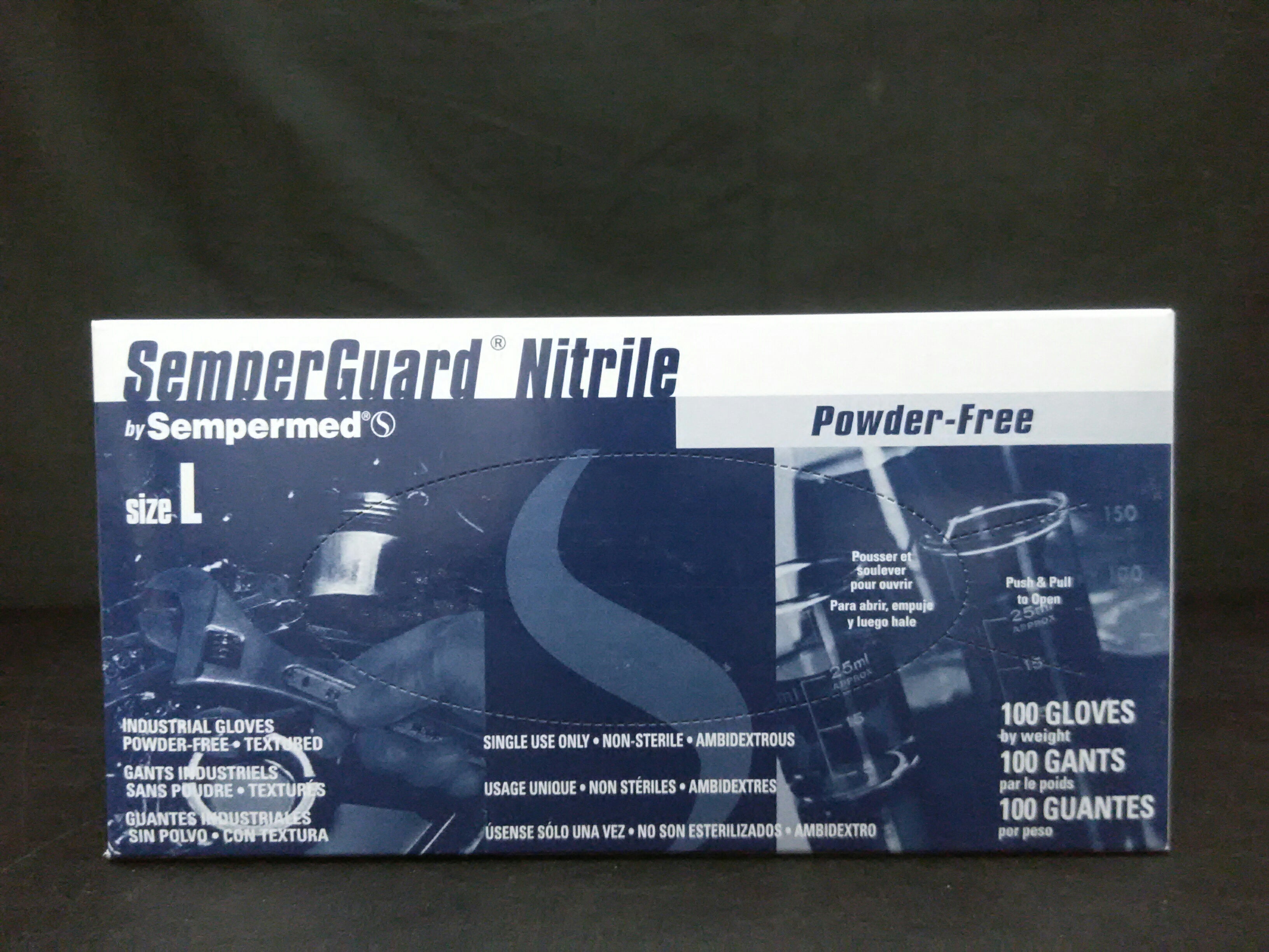 SEMPERMED INIPFT-104 SEMPERGUARD NITRILE INDUSTRIAL POWDER FREE TEXTURE