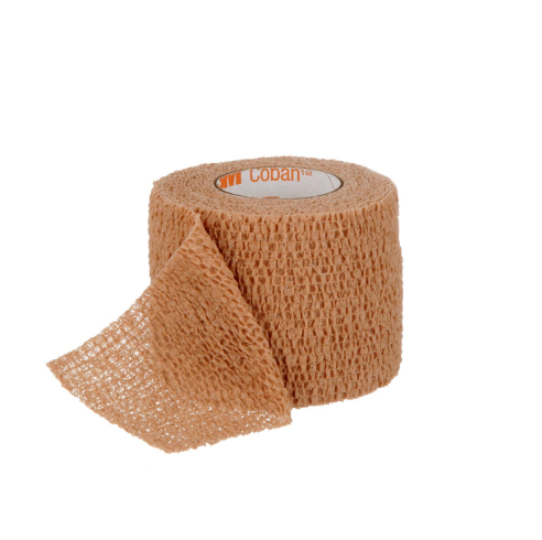 * 3M 1582 2'' X 5 Yard Roll Tan Coban Self-Adherent Elastic Wrap (Each)