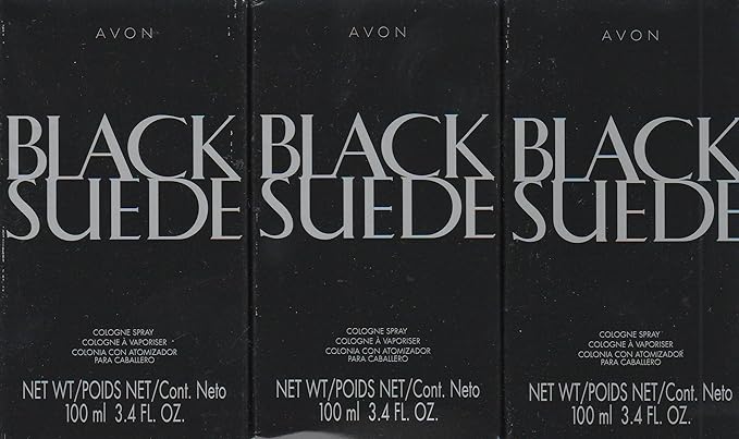 AVN-39883 Avon Black Suede Eau De Toilette Spray 3.4 oz (Pack of 3)