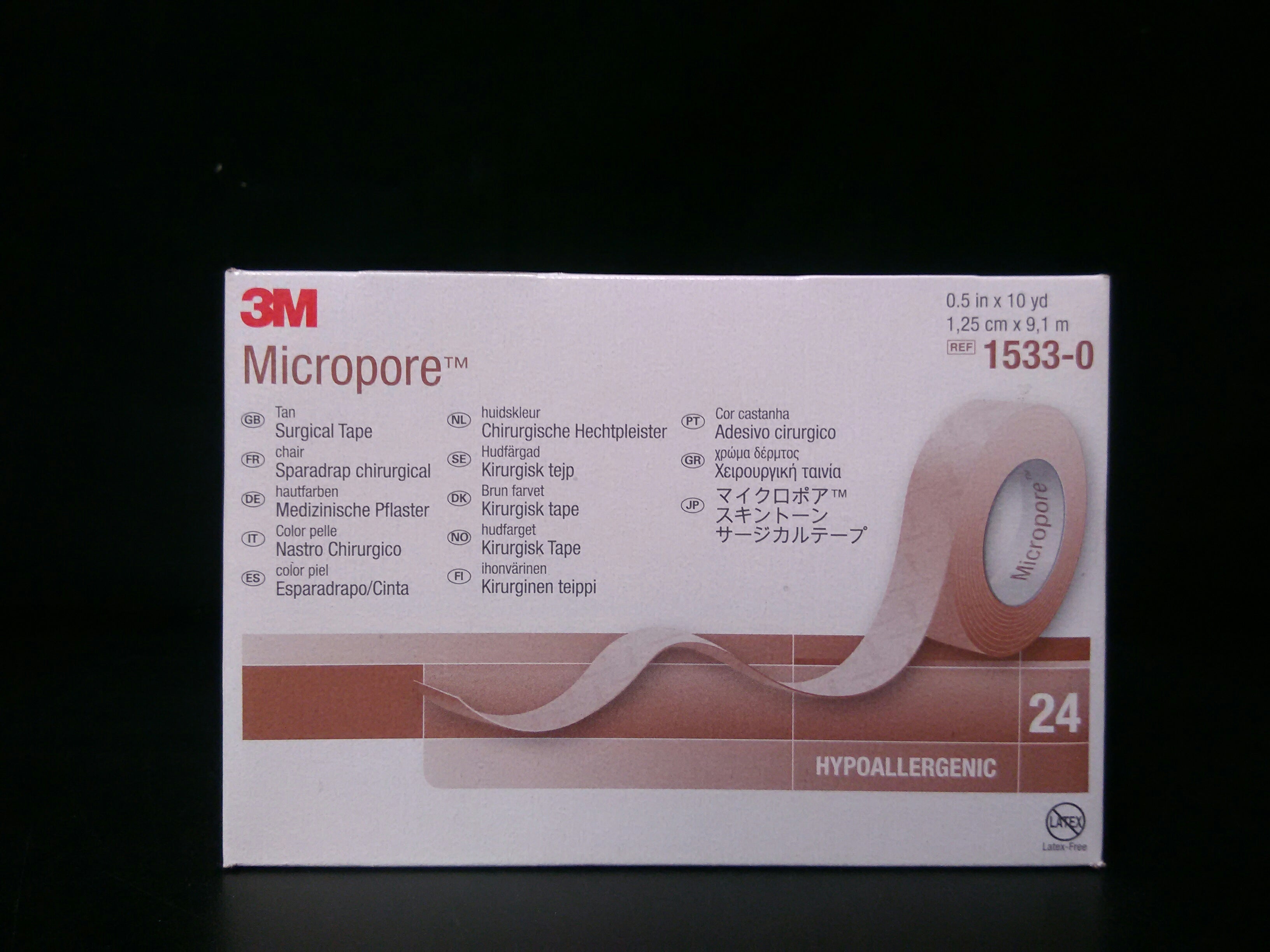 1533-0: TAPE MICROPORE TAN 1/2INX10YD