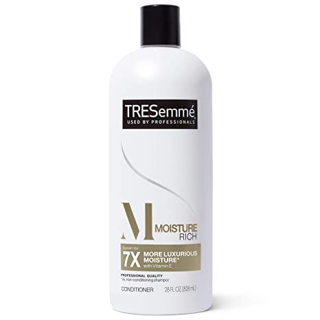 TRESemmé Conditioner for Dry Hair Moisture Rich Professional Quality Healthy Look and Shine Moisture Rich Formulated with Vitamin E and Biotin, 28 Fl Oz