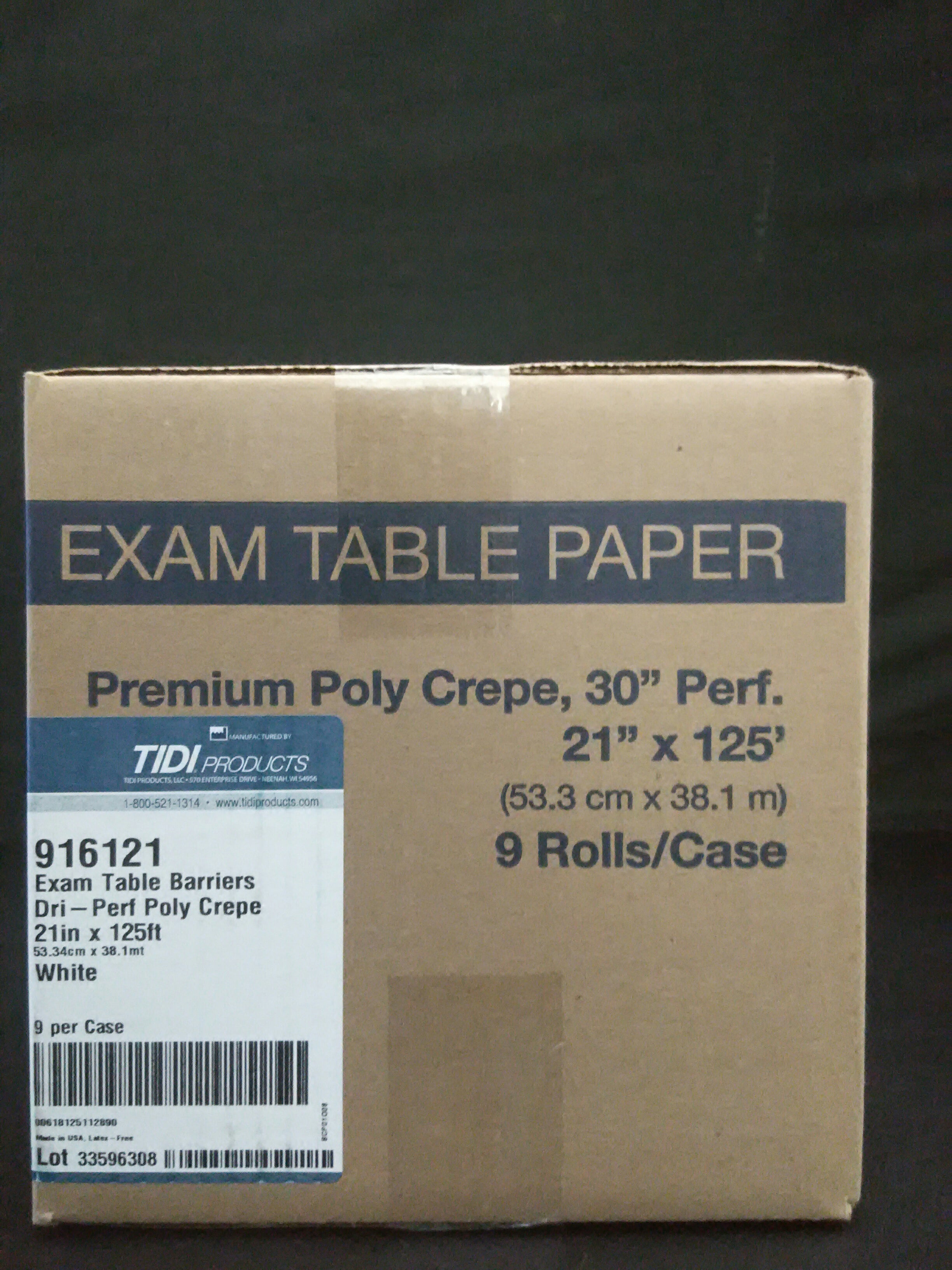 TIDI 916121 PAPER TABLE POLY PERF 21