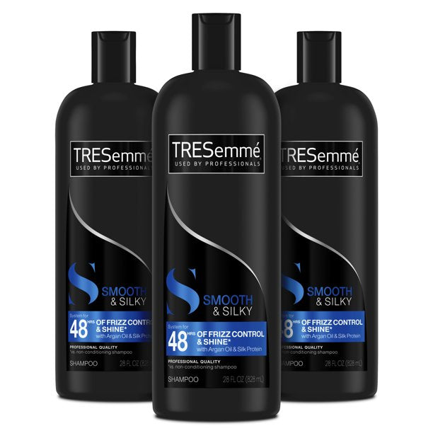 Tresemme Smooth and Silky Shampoo Tames and Moisturizes Dry Hair With Moroccan Argan Oil 28 oz 3 Count