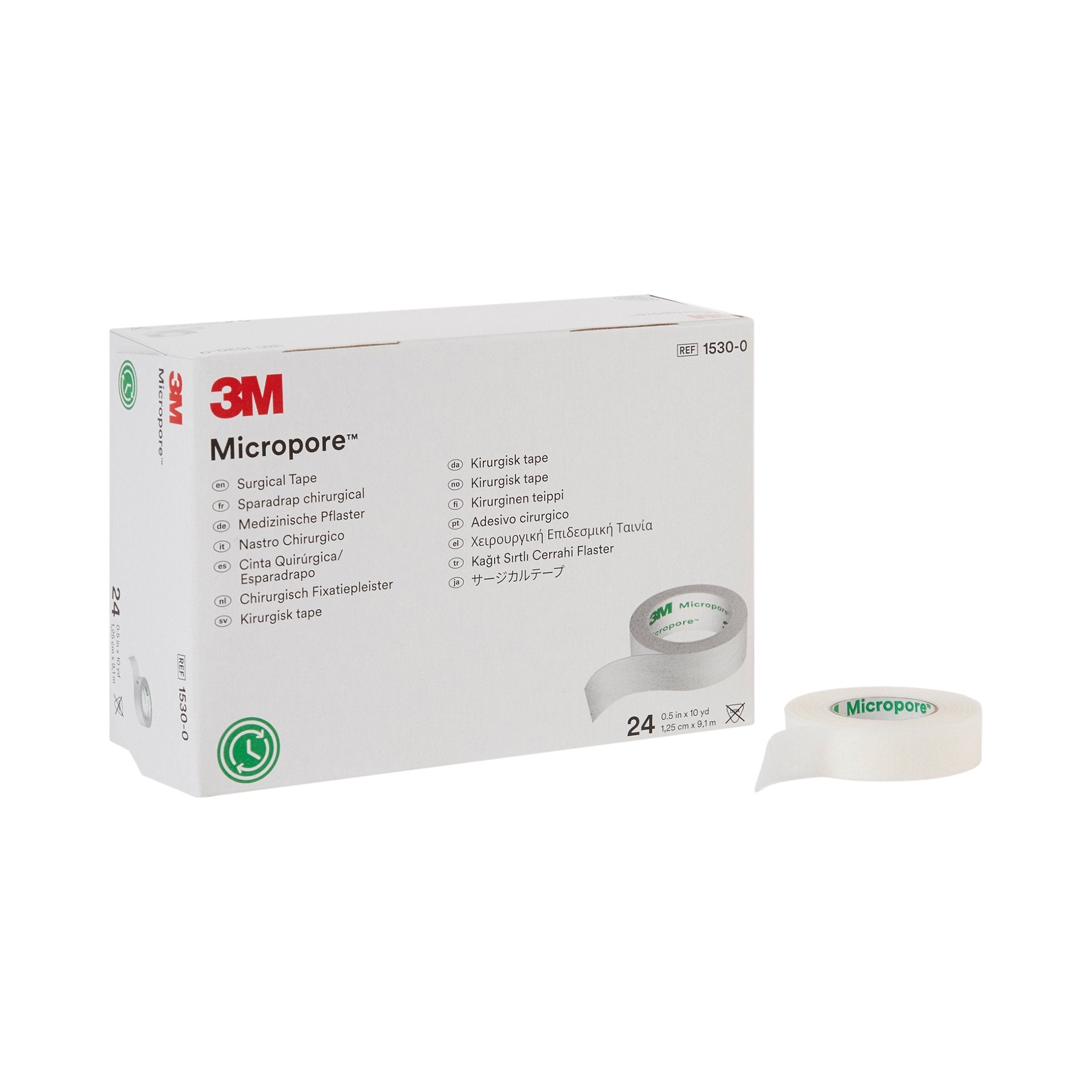 3M 1530-0 Medical Tape 3M™ Micropore™ Easy Tear Paper 1/2 Inch X 10 Yard White NonSterile 24/bx